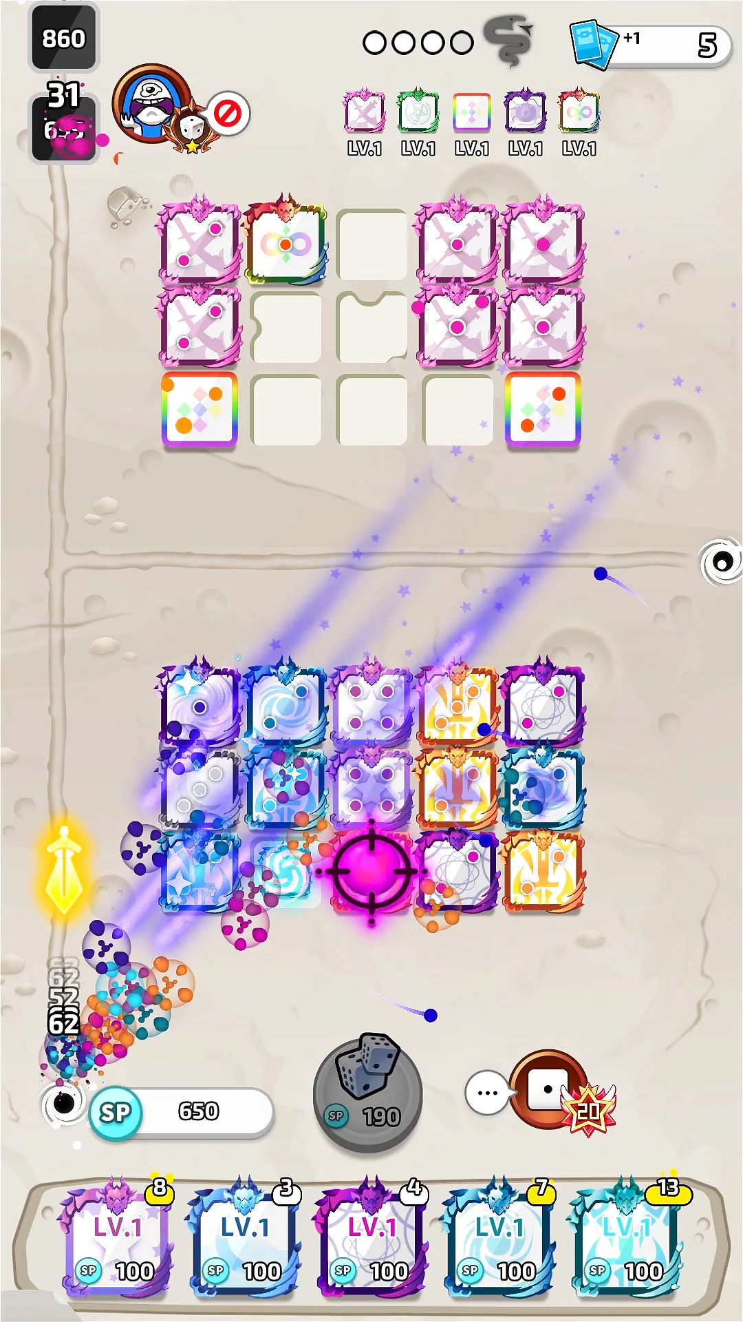 랜덤 다이스 디펜스: PVP 타워 디펜스 인게임 화면 1